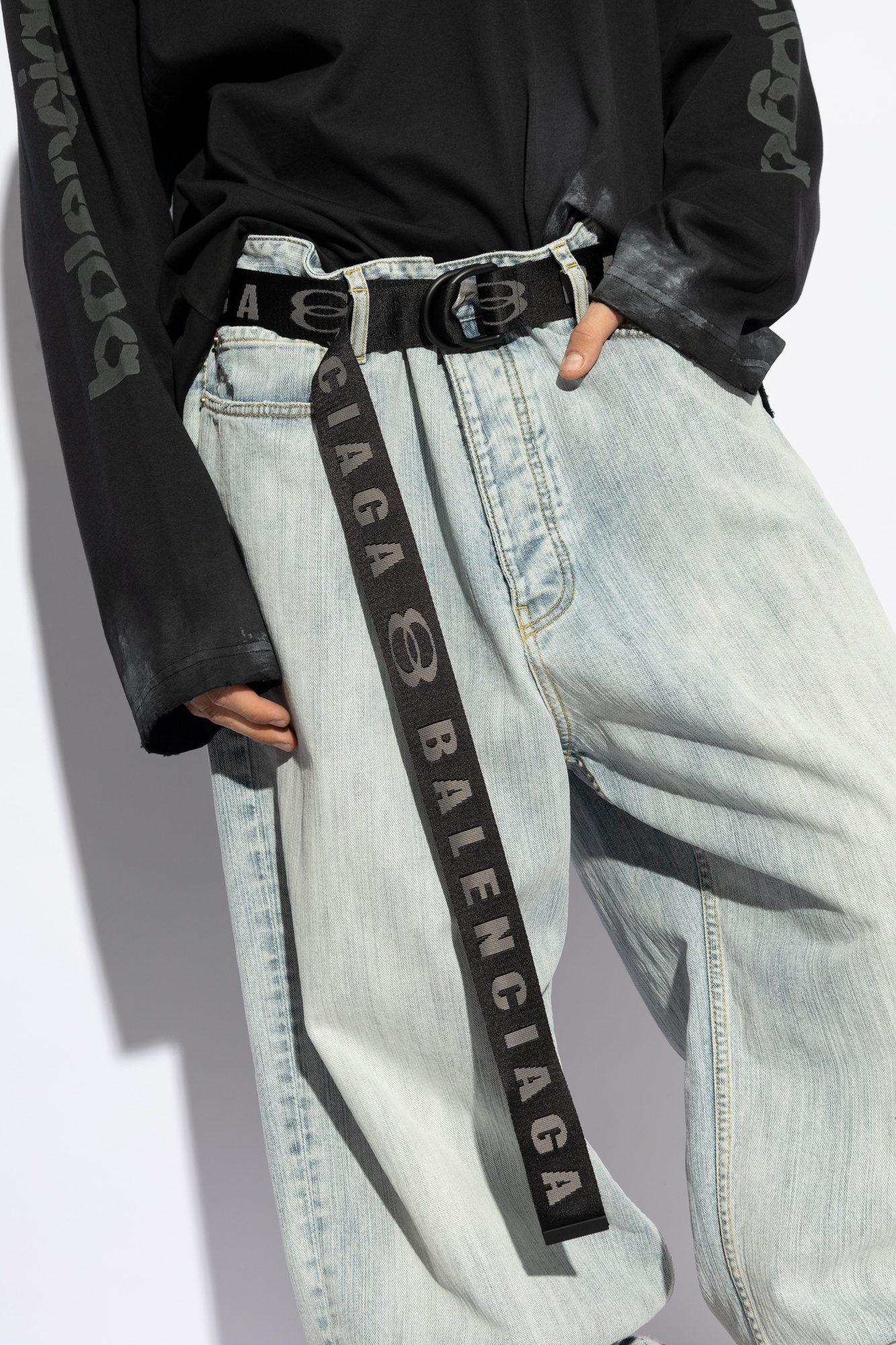Black Belt with logo Balenciaga - SchaferandweinerShops
